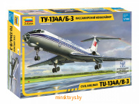 Сборная модель - Пассажирский авиалайнер Ту-134А/Б-3, Звезда 7007з