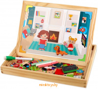 Бизи-чемоданчик - Дружная семья, двухсторонняя доска для рисования, Mapacha 76840 - Minsktoys.by