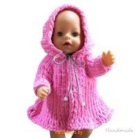 Одежда для куклы Baby Born - пальто Krispy Handmade розовое  - Minsktoys.by Одежда для куклы Baby Born - пальто Krispy Handmade розовое  - Minsktoys.by