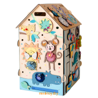 Бизиборд для детей - Зоопарк с LED подсветкой , 6040.06 - Minsktoys.by