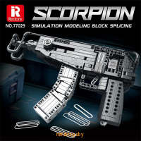 Конструктор оружие пистолет-пулемет Scorpion Vz.61, 566 деталей, Reobrix 77029 - Minsktoys.by